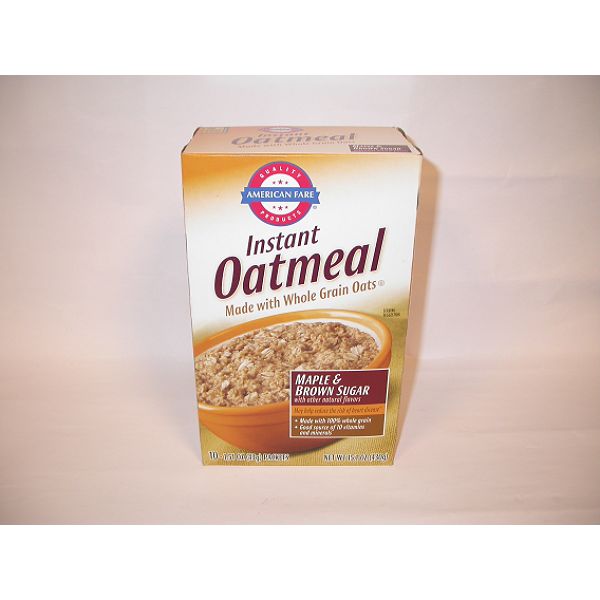 American Fare Instant Oatmeal, Maple & Brown Sugar 10 Pack 1.51 Ounce 1290760