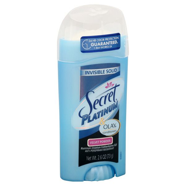 Secret Platinum Anti-Perspirant/Deodorant & Olay Conditioners, Invisible Solid, Velvet Powder, 2.6 oz (73 g) at Kmart.com