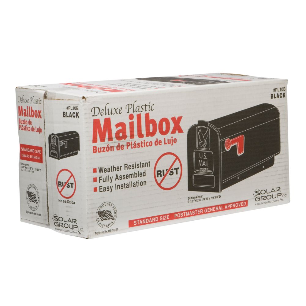 Standard Plastic Mailbox Black at Kmart.com