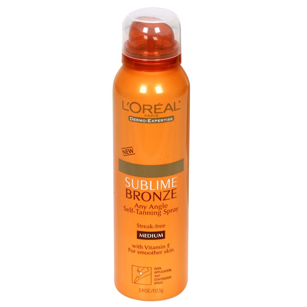 L'Oreal Dermo-Expertise Sublime Bronze Any Angle Self-Tanning Spray, Medium, 3.9 oz (112.5 g) at Kmart.com