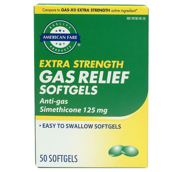 American Fare Gas Relief Ultra Softgels 50 Count 3604011