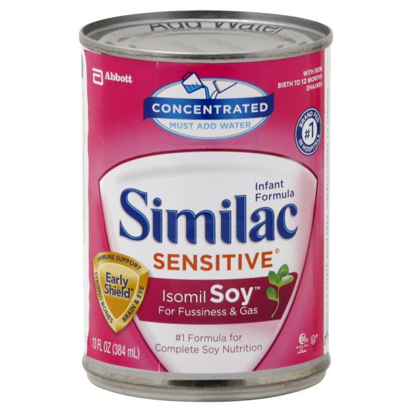 Similac Sensitive Infant Formula, Isomil Soy for Fussiness & Gas, Concentrated, with Iron, Birth to 12 Months, 13 fl oz (384 ml) at Kmart.com