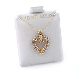 Diamond Accent Pendant with 18 inch Chain