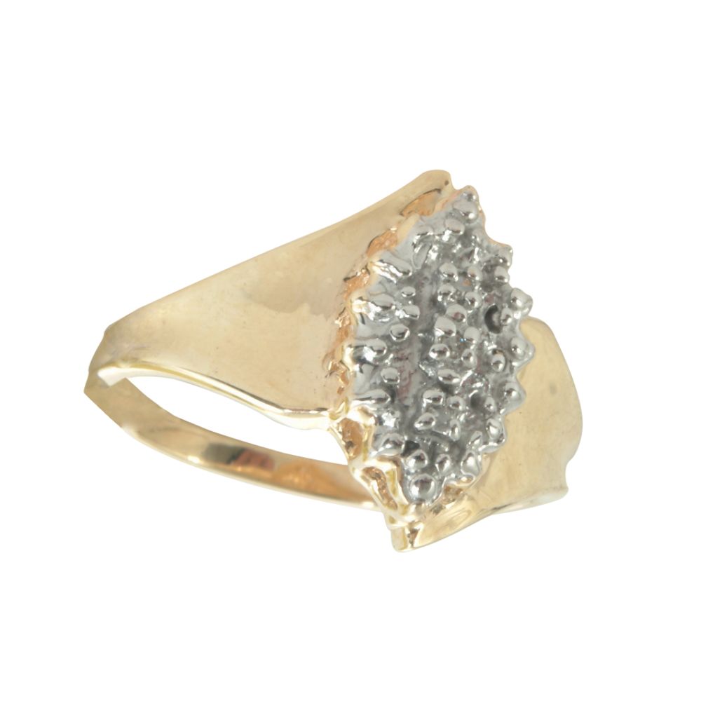 Diamond Accent Womens Cluster Ring 10 kt