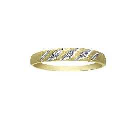Diamond Accent Mens Triple Wave Wedding Band 10 kt