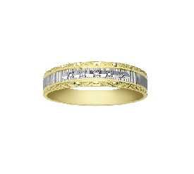 Diamond Accent Mens Two Tone Diamond Cut Wedding Band 10 kt at Kmart.com