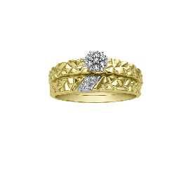 Diamond Accent Nugget Style Bridal Set With Round Diamonds 10 kt at Kmart.com