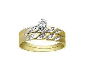 Diamond Accent Wave Style Bridal Set With Diamonds 10 kt at Kmart.com
