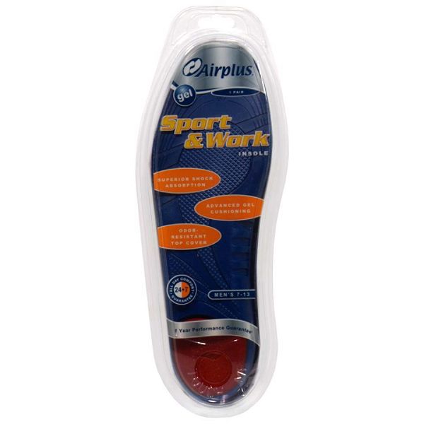 Airplus Sport & Work Gel Insole, Men&rsquo;s 7-13, 1 Pair 6806511