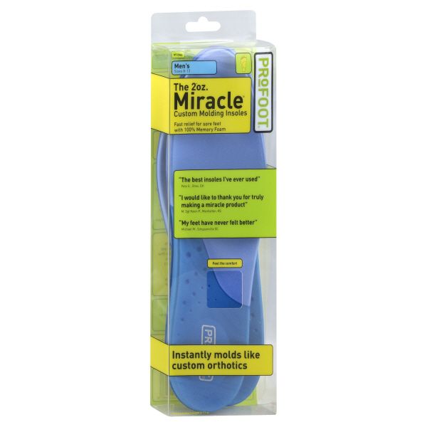 ProFoot 2 oz Miracle Insoles, Custom Molding, Men's Sizes 8-13, 1 pair at Kmart.com
