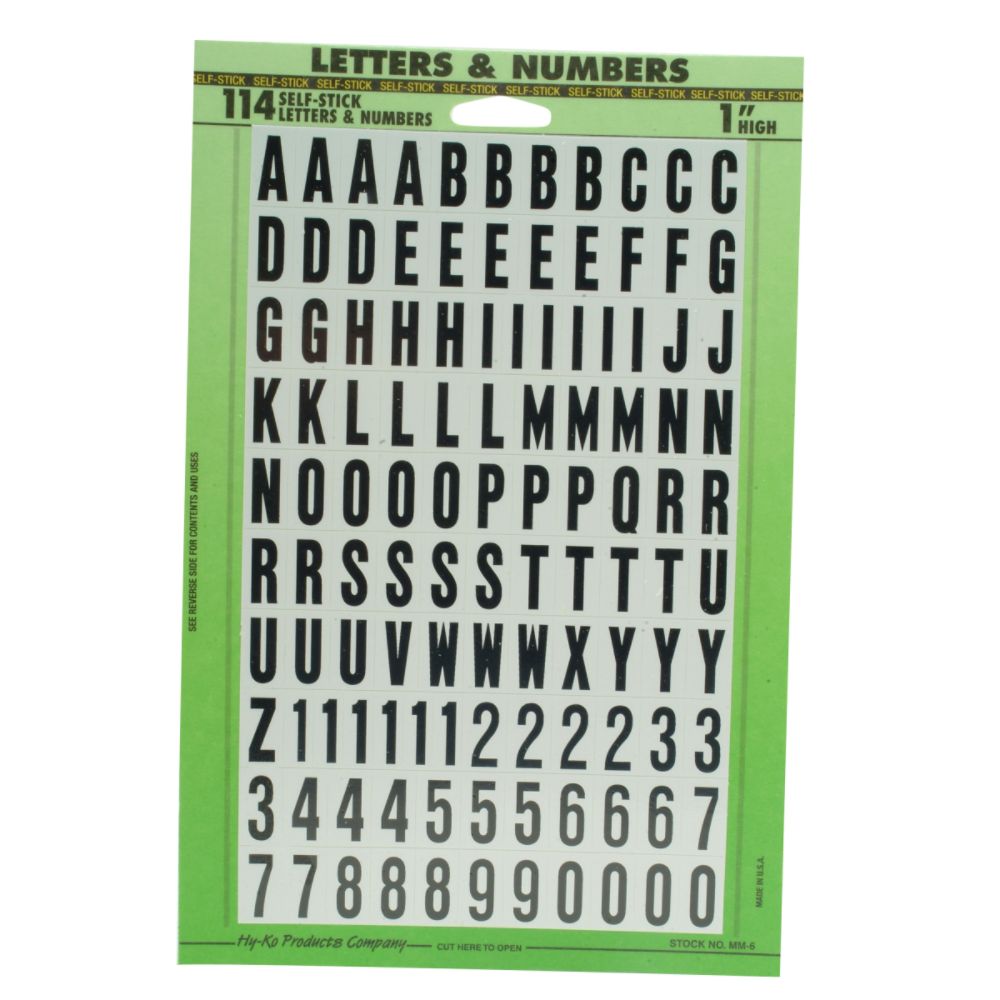 Peel and Stick Letters & Numbers - 1 Pack at Kmart.com