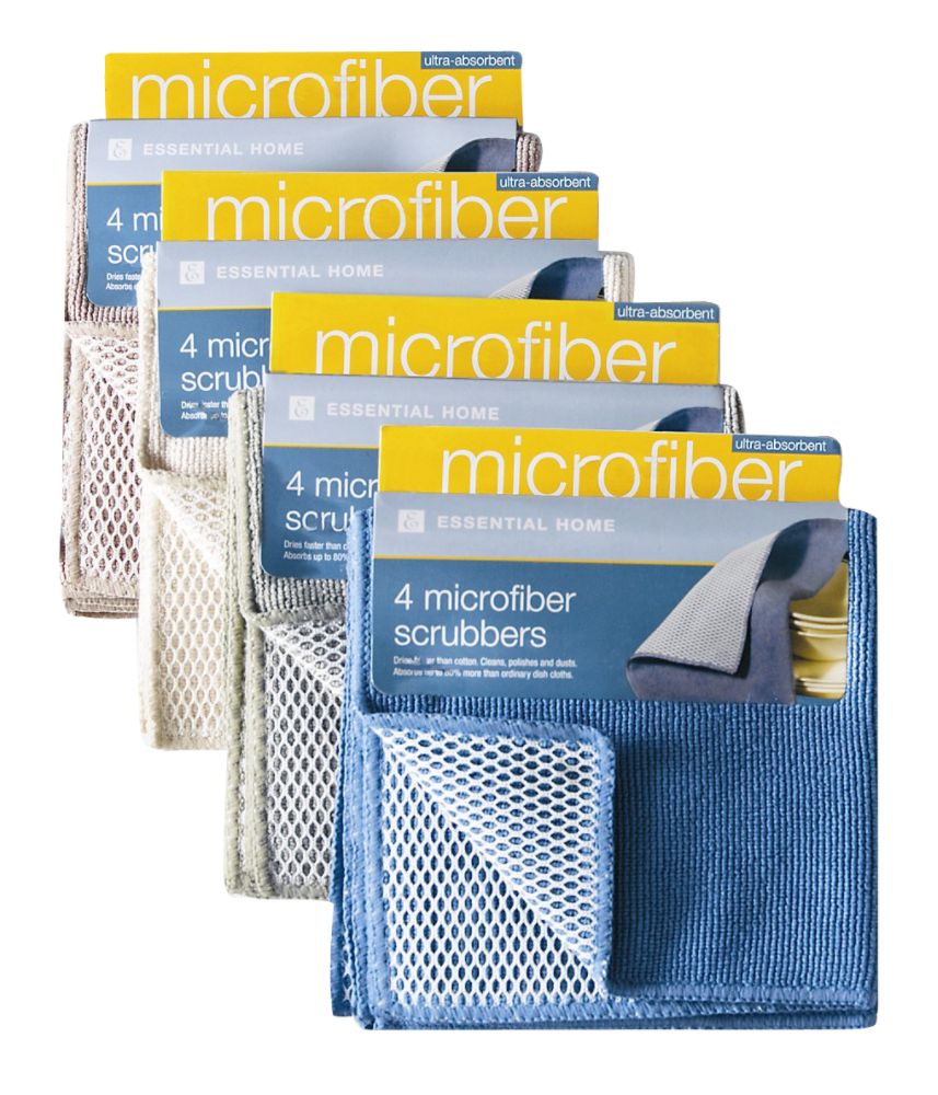 4-pk Microfiber Scrubber Dishcloths