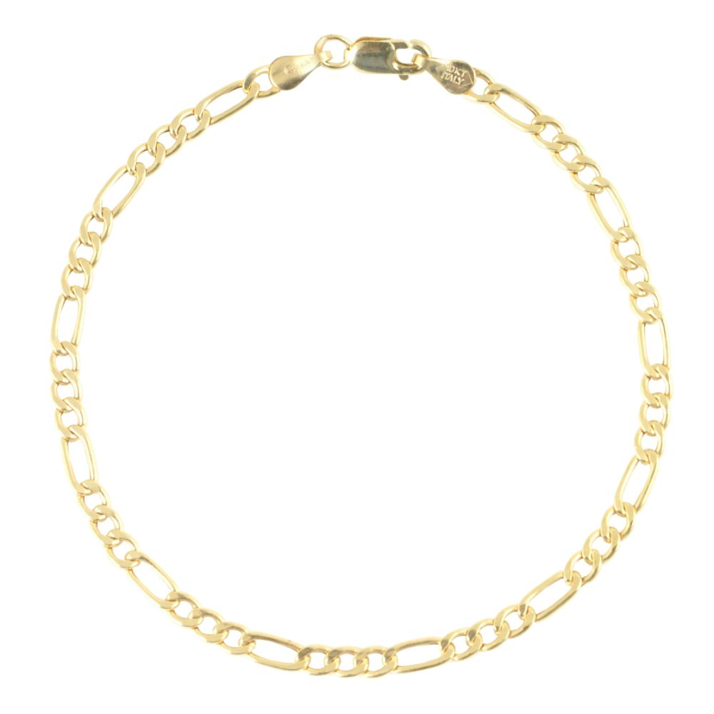 Polished Link Figaro Bracelet 10kt 3.2mm at Kmart.com