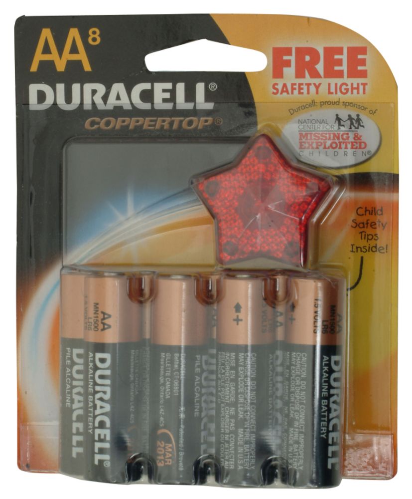 Duracell AA Alkaline Batteries, 8pk