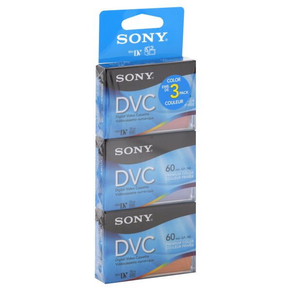 Sony DVC for Mini DV, Premium Color, 60 Min., 3 pack at Kmart.com