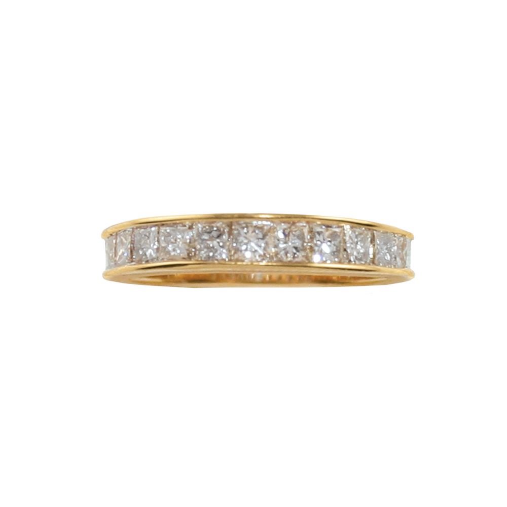1 cttw Princess Diamond Anniversary Band in 14K Yellow Gold