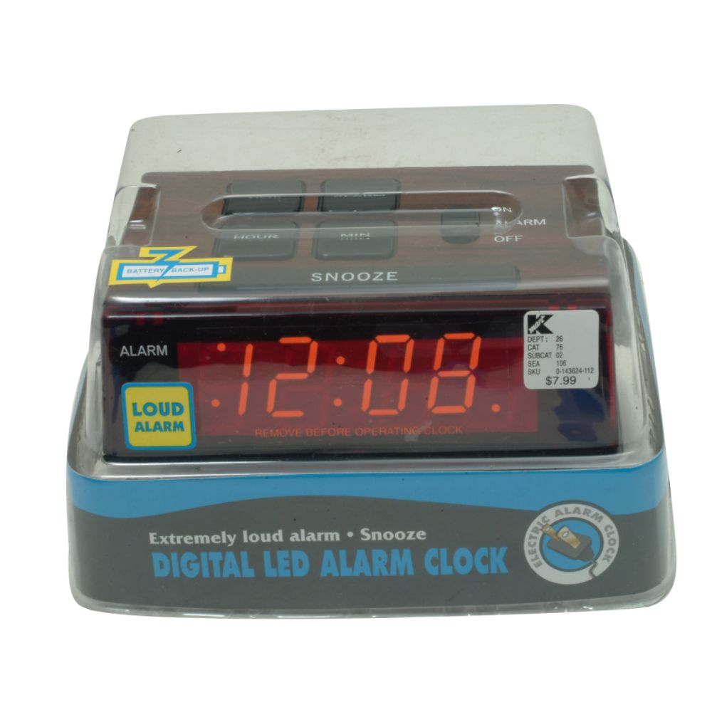 Sharp Digital Alarm Clock with large LCD display