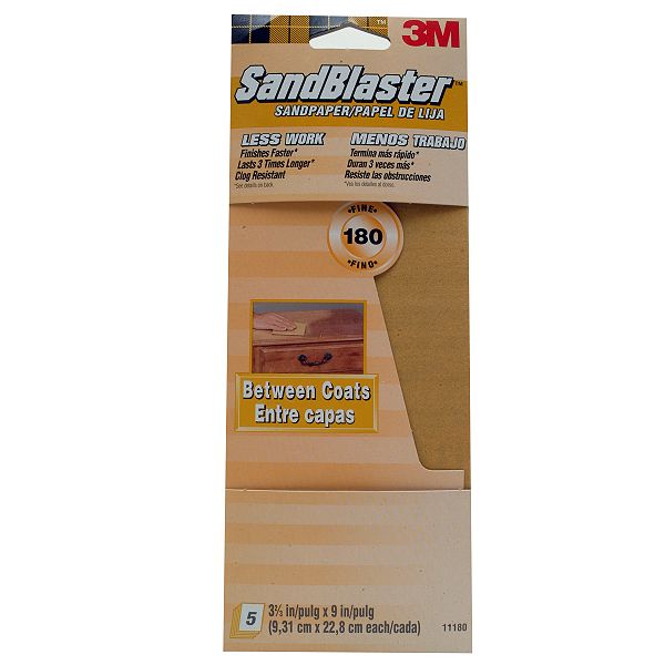 3m Sand Blaster 1/4 Inch Sheet 180 Grit - 17842411 17842411