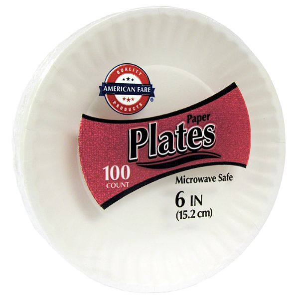 American Fare Paper Plates 6 Inch 100 Count 18957212