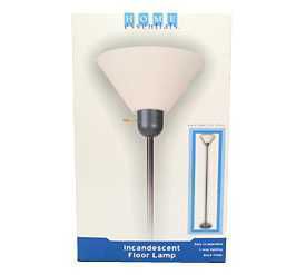 Essential Home Black Incandescent Floor Lamp