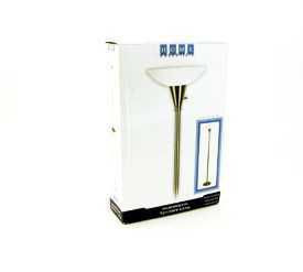 Essential Home Brushed Steel Torchiere Lamp