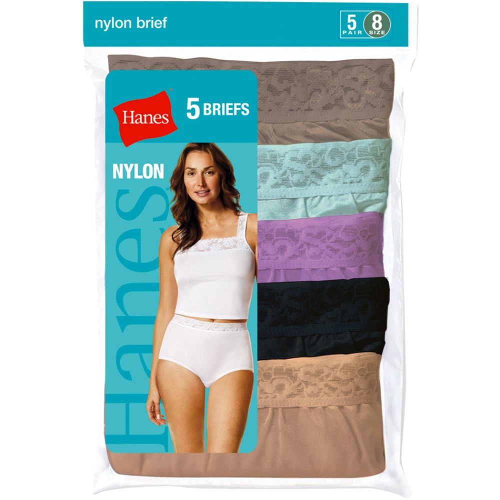 Hanes Her Way Women's Nylon Brief Panty -  5pk, Assorted Colors at Kmart.com