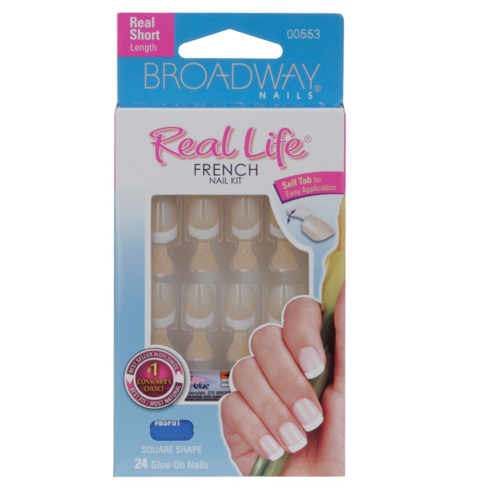 Broadway Nails French Nail Kit, Real Short Length/Square, Pink BSF01, 1 kit at Kmart.com