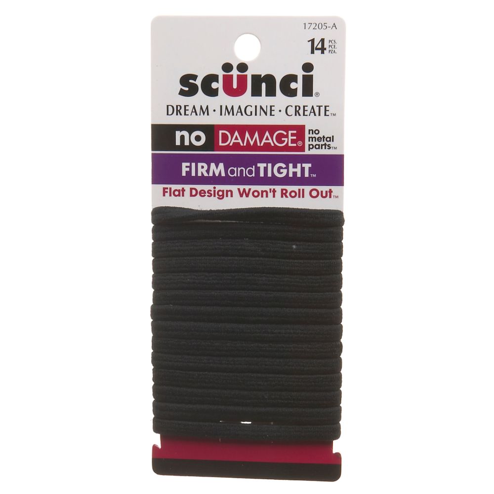 Scunci 6mm Flat No Damage Elastics - 14 pack at Kmart.com