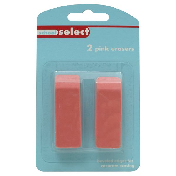 Alco 2 Pk Pink Erasers 34567511