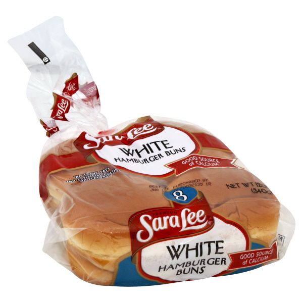 Sara Lee Buns, Hamburger, White, 8 buns [12 oz (340 g)]