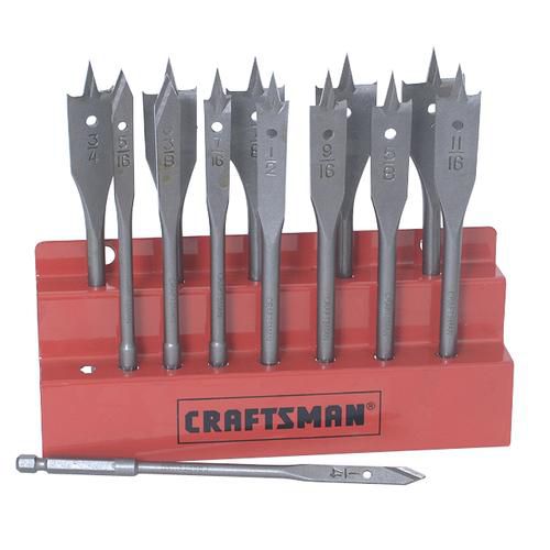 Craftsman 13 pc. Spade Bit Set with Metal Storage Rack at Kmart.com