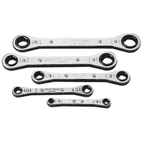 Craftsman 5 pc. Wrench Set, Ratchet Box SAE