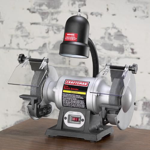 Craftsman 1/6 hp 6" Bench Grinder with Lamp (21124)
