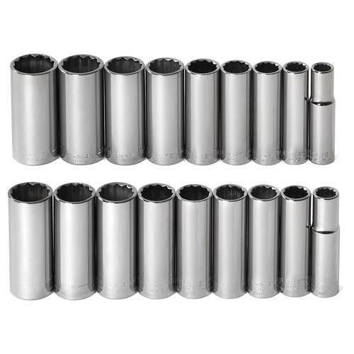 Craftsman 18 pc. Socket Accessory Set 12 pt. Deep, SAE / Metric,  3/8 in. dr. at Kmart.com