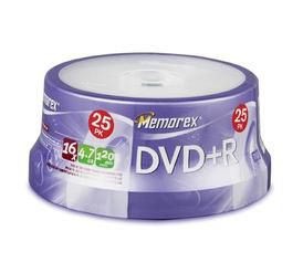 Memorex 16x DVD+R - 25 Pack Spindle