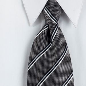 Knightsbridge Easy Care Dress Shirt and Woven Tie Set - White