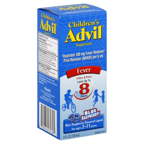 Advil Children's Fever, Suspension, Blue Raspberry-Flavored Liquid, 4 fl oz (120 ml) at Kmart.com