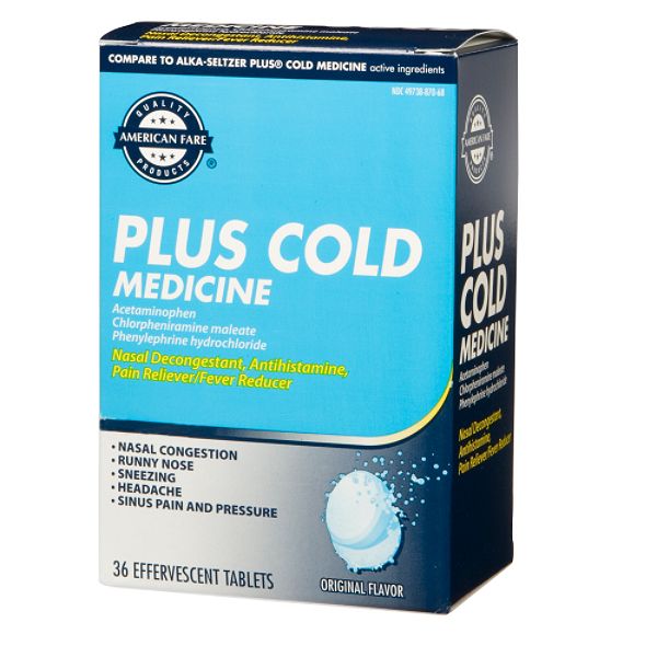 American Fare Effervescent Cold Relief Tablets 36 Count 38815511