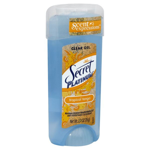 Secret Platinum Scent Expressions Anti-Perspirant/Deodorant, Clear Gel, Tropical Tango, 2.7 oz (76 g) at Kmart.com