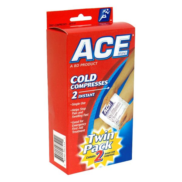 Ace Ace Instant Cold Compresses, Twin Pack, 2 Compresses 38907211
