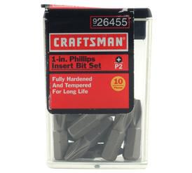 Craftsman P2 1in Phillips Insert Bit, 10 Pack at Kmart.com