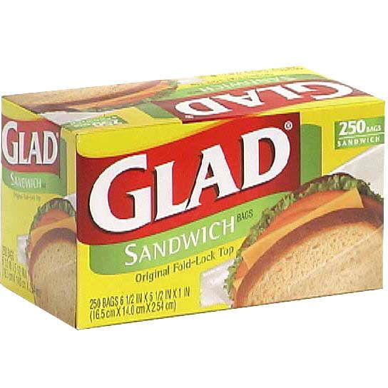 Glad Sandwich Bags, Original Fold Lock Top, 250 bags at Kmart.com