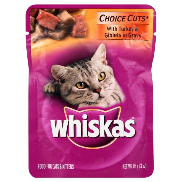 Whiskas Choice Cuts Food for Cats & Kittens, with Turkey & Giblets in Gravy, 3 oz (85 g) at Kmart.com