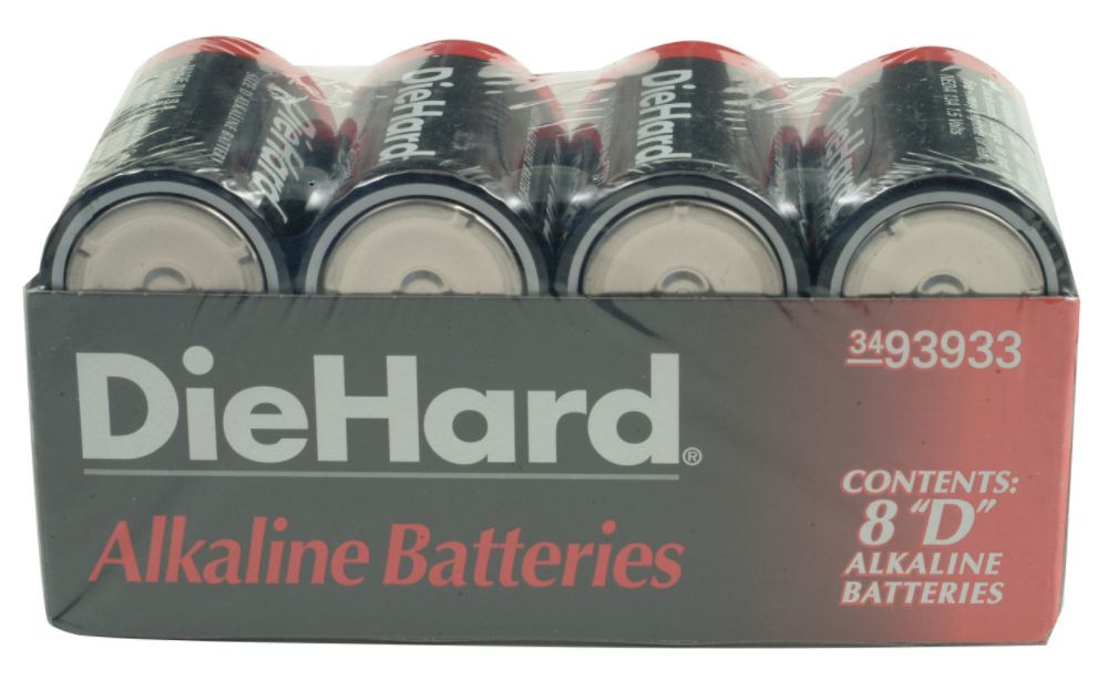 DieHard D Alkaline Batteries, 8pk