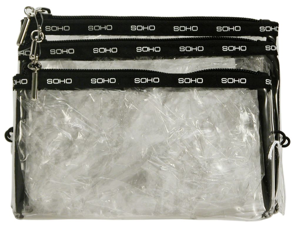 Soho 3pc Mini Cosmetic Bag Set