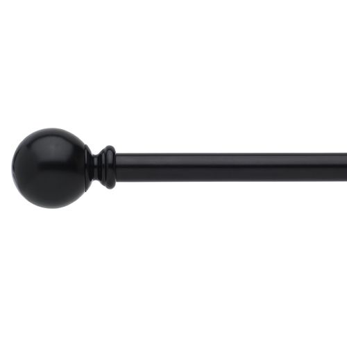 Essential Home Black Ball Decorative Rod Set
