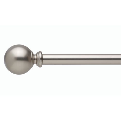 Essential Home Satin Nickel Curtain Rod Set Adjustable 4884 Inches
