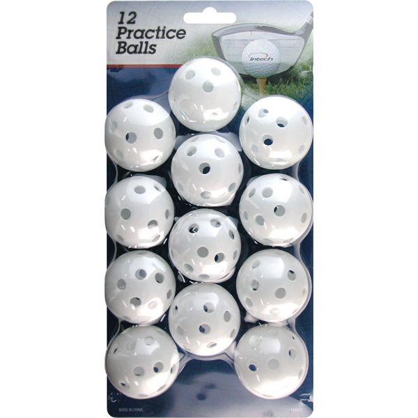 12 Pk. Practice Golf Balls W/holes I99022