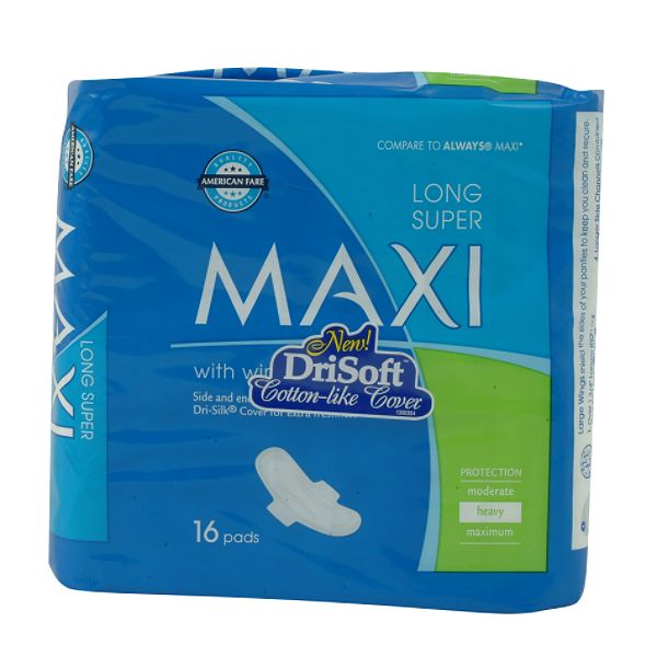 American Fare Super Long Maxipads With Wings 48115611