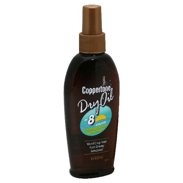 Coppertone Dry Oil Tanning Spray Sunscreen, SPF 8, 6 fl oz (177 ml) at Kmart.com